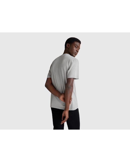 Benetton Black Benetton, Basic Cotton T-Shirt for men