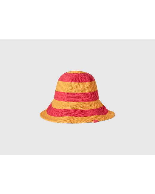 Benetton, Cappello A Righe Arancioni E Fucsia, Multicolore, Donna di Benetton in Black