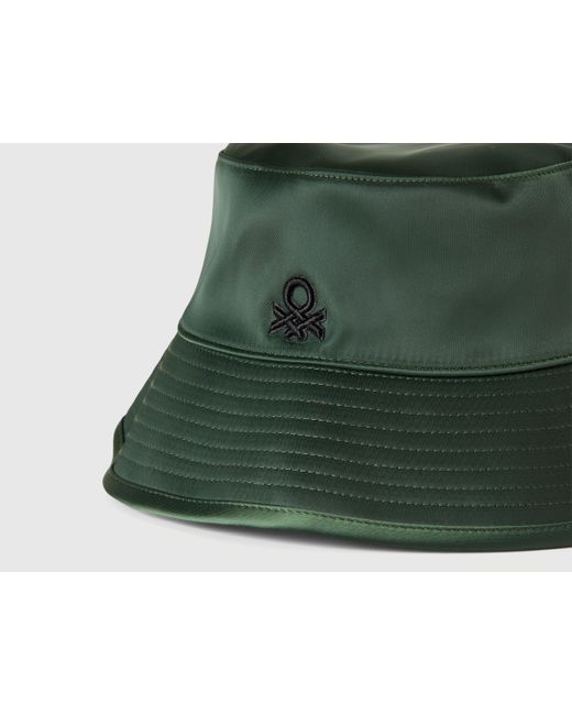 Benetton, Cappello Reversibile Stile Pescatore, Taglia, Verde Militare, Donna di Benetton in Green