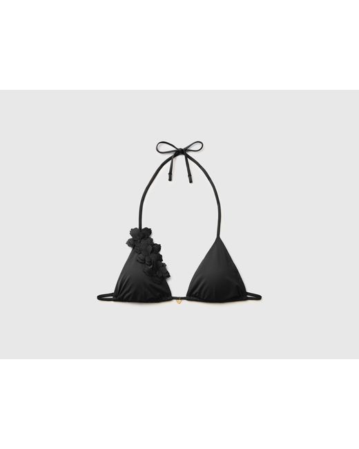 Benetton Black Benetton, Sea Triangle With Flower Application