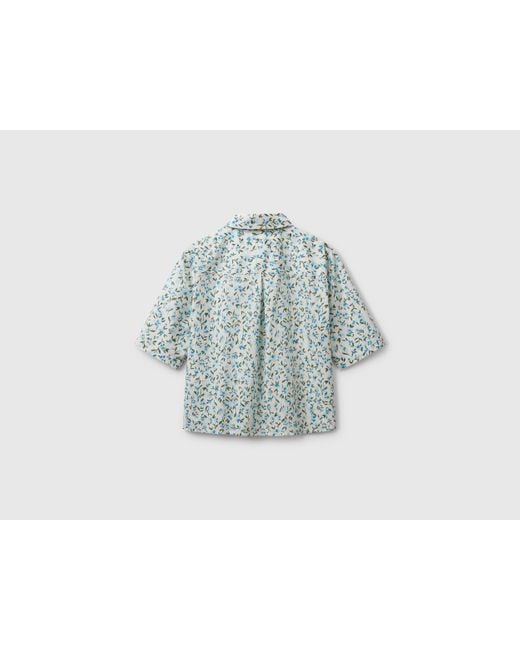 Benetton Blue Benetton, Patterned Shirt
