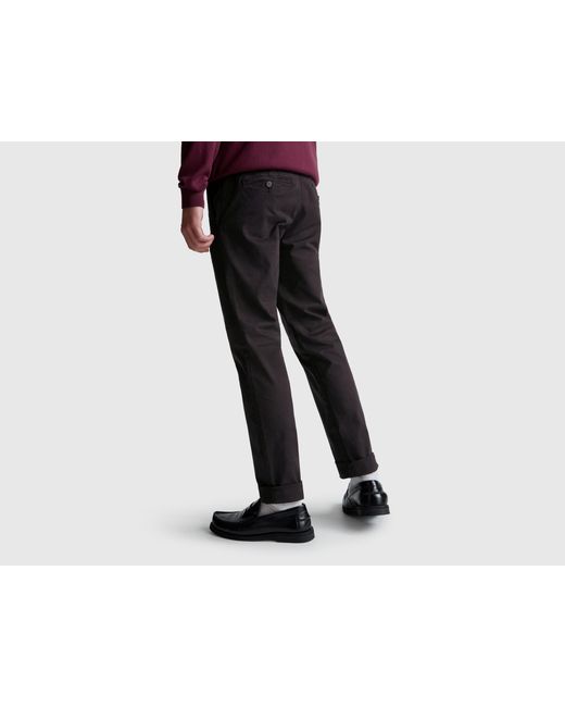 Benetton Black Benetton, Slim Fit Cotton Chinos for men