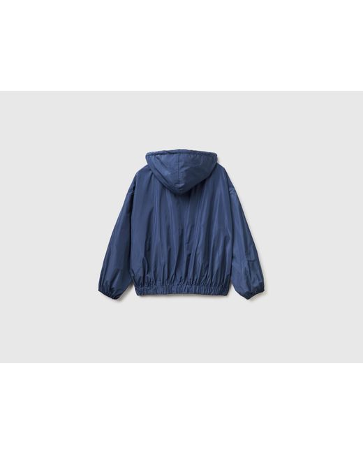 Benetton Blue Benetton, Soft Jacket With Hood