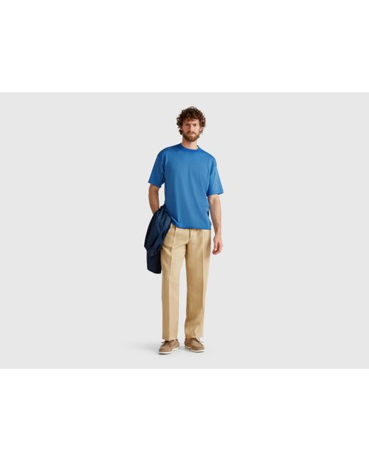 Benetton Benetton, T-Shirt Mit Normaler Passform, Blau in Blue für Herren