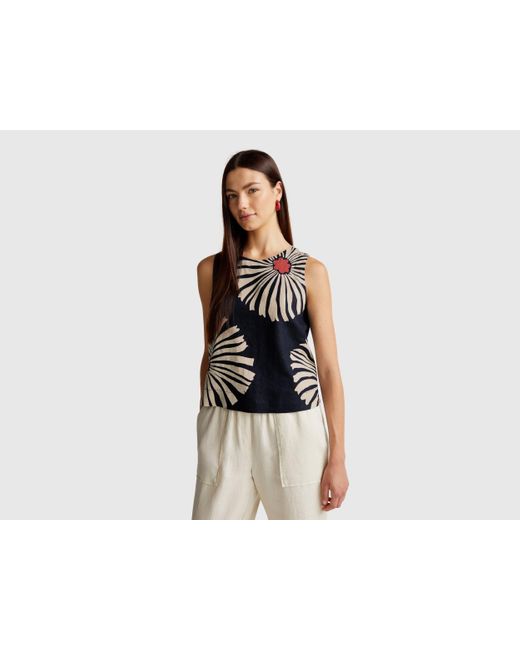 Benetton Black Benetton, Printed Top