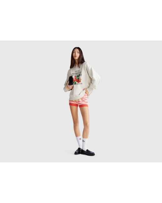 Benetton Black Benetton, Gestreifte Strickshorts
