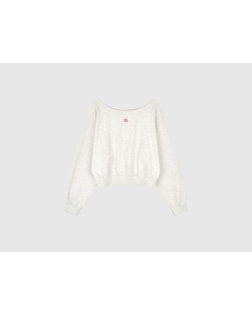 Benetton Black Benetton, Sweatshirt With Boat Neck