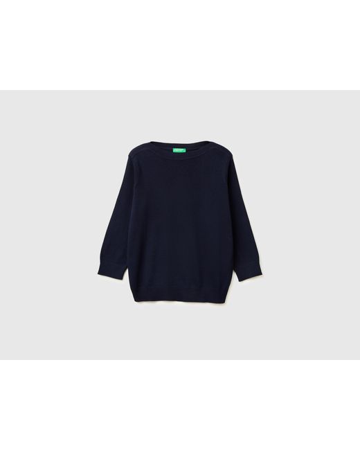 Benetton Blue Benetton, Sweater With Boat Neck