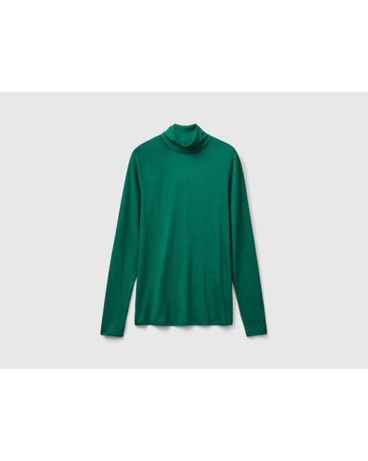 Benetton Green Benetton, Turtleneck T-Shirt