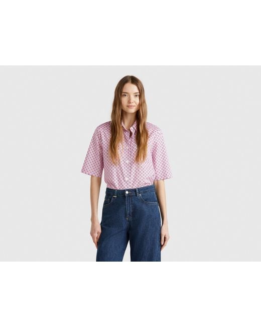 Benetton Black Benetton, Patterned Shirt