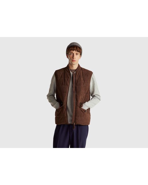 Benetton Black Benetton, Vest With Pockets for men