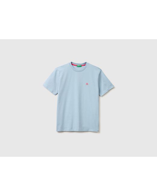 Benetton Blue Benetton, Organic Cotton T-Shirt for men