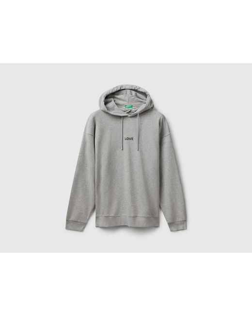 Benetton, Sudadera Con Estampado, Talla, Gris, Hombre Benetton de hombre de color Black