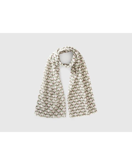 Benetton Black Benetton, Patterned Scarf
