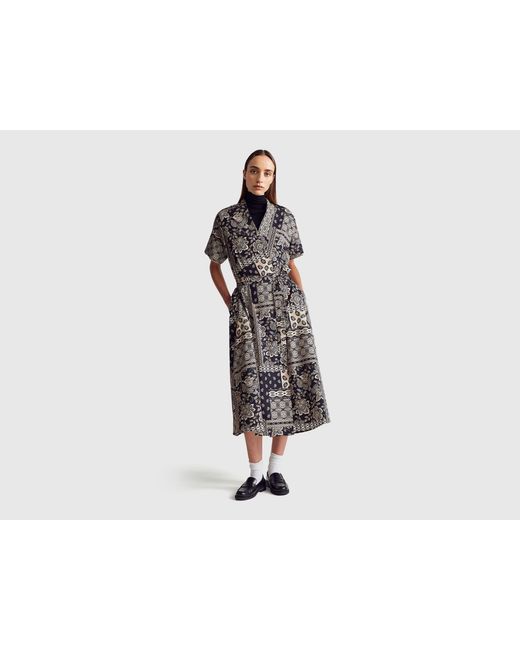 Benetton Black Benetton, Dress With Bandana Print