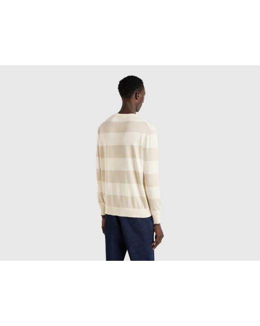 Benetton, Maglione A Righe, Multicolore, Uomo di Benetton in Black da Uomo