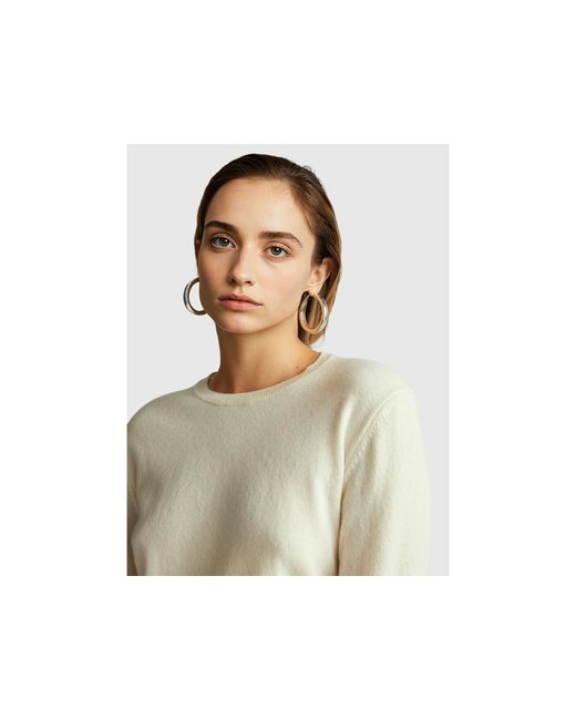Benetton Black Benetton, Cream Crew Neck Sweater