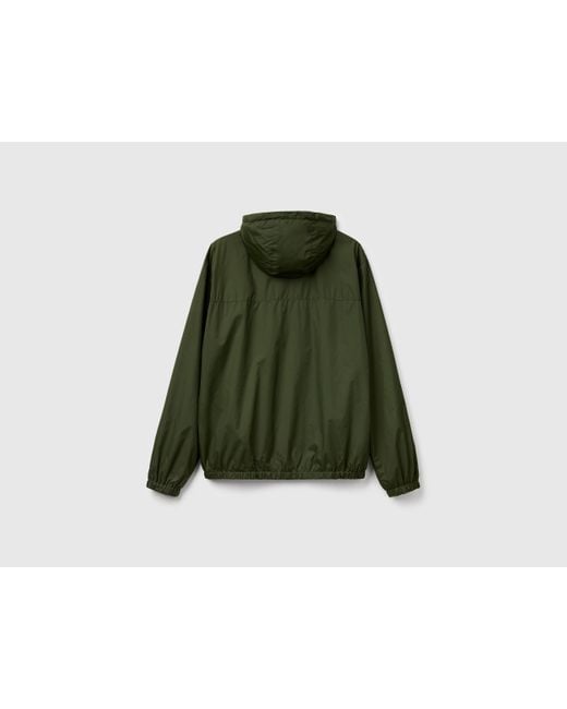 Benetton Benetton, Jacke „Rain Defender“ Mit Kapuze, Größe, Herren in Green für Herren