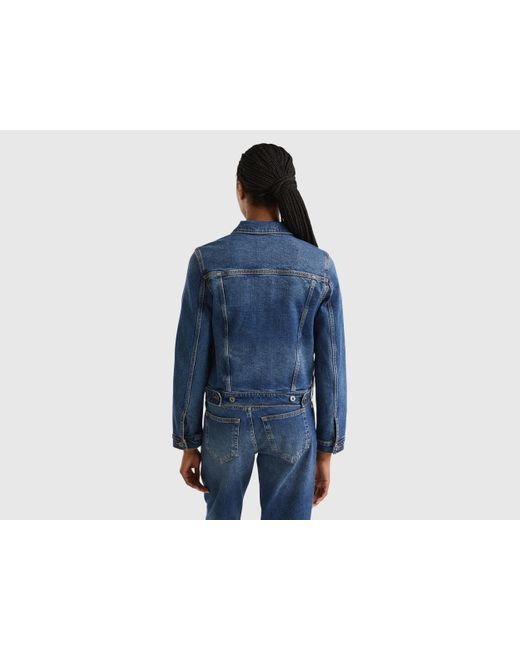 Benetton Blue Benetton, Rider Denim Jacket, , Dark