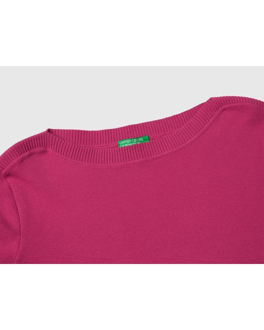 Benetton Black Benetton, Sweater With Boat Neck