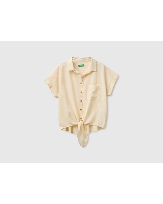 Benetton Natural Benetton, Blouse With Knot