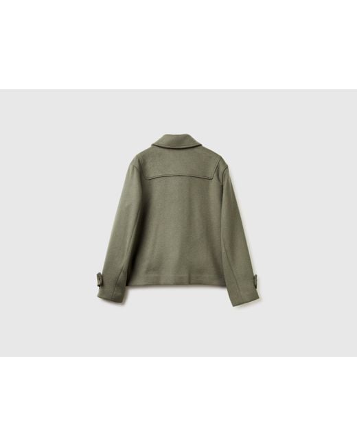 Benetton Green Benetton, Montgomery-Mantel, Größe, Damen