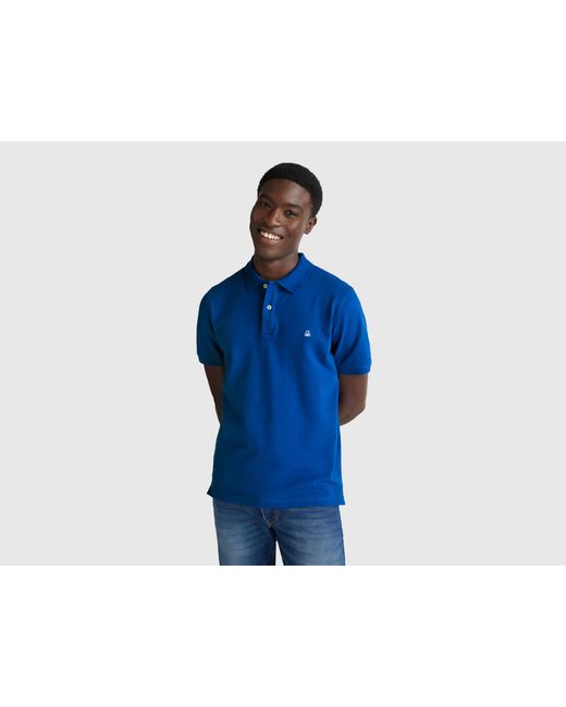 Benetton Blue Benetton, Slim Fit Polo for men