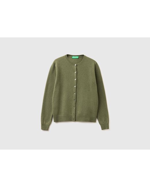 Benetton Green Benetton, Crew Neck Cardigan