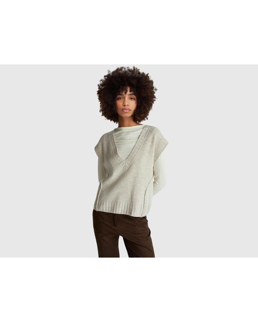 Benetton Black Benetton, V-Neck Vest