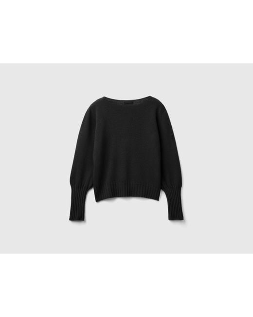 Benetton Black Benetton, Boat Neck Sweater