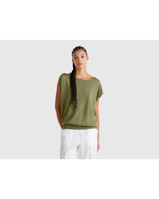 Benetton Green Benetton, Uneven Sweater