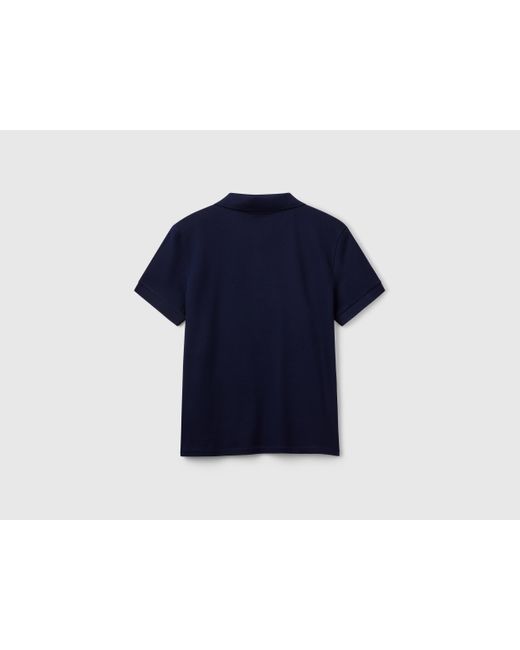 Benetton, Polo Slim Fit De Algodón Elástico, Azul Oscuro, Mujer Benetton de color Black