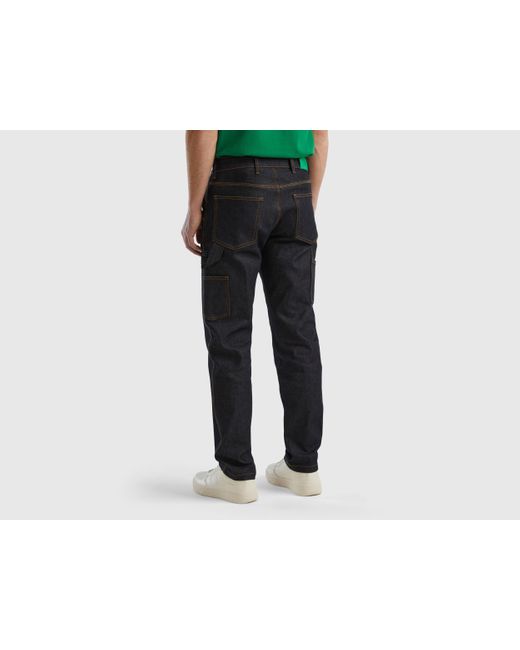 Benetton Black Worker Style Jeans for men