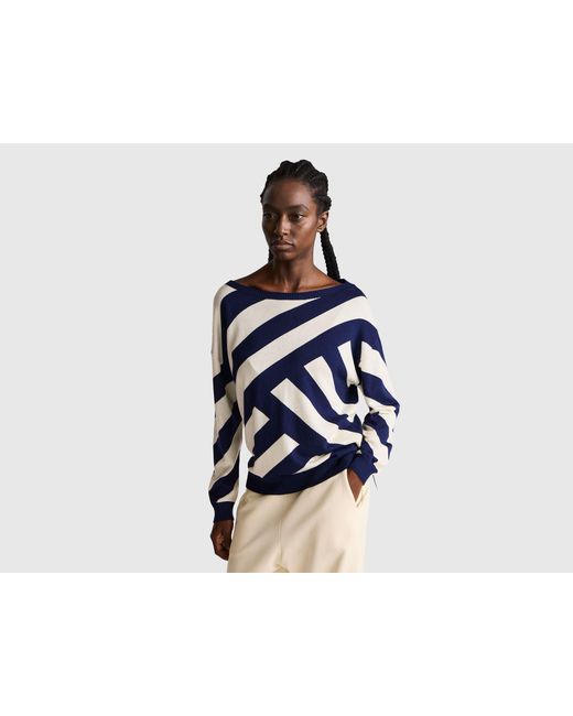 Benetton Black Benetton, Regimental Striped Sweater