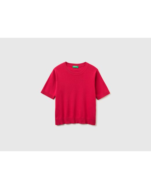 Benetton Red Benetton, Short Sleeve Sweater