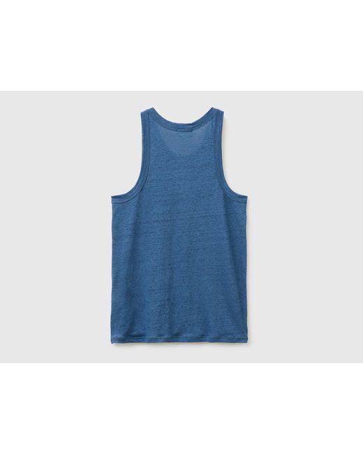Benetton Blue Benetton, Pure Linen Tank Top
