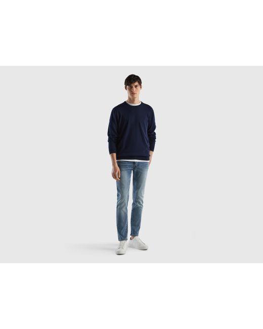 Benetton Slim Fit-jeans Mit Fünf Taschen in Black für Herren