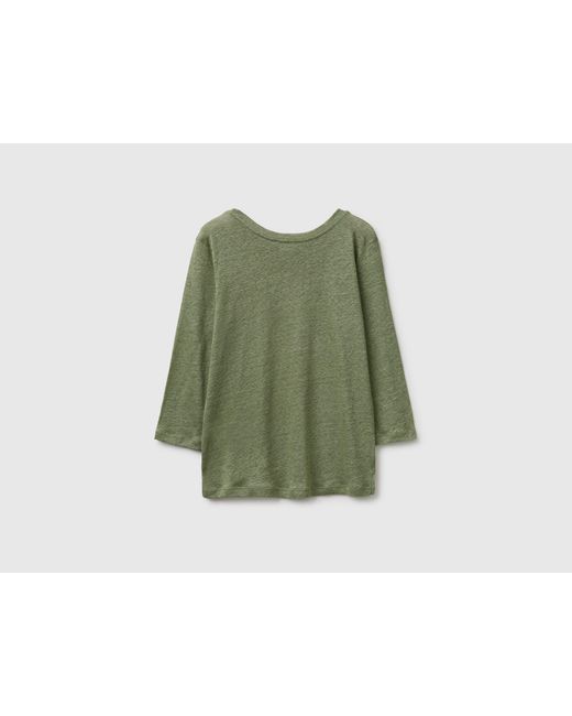 Benetton Green Benetton, Boat-Neck T-Shirt