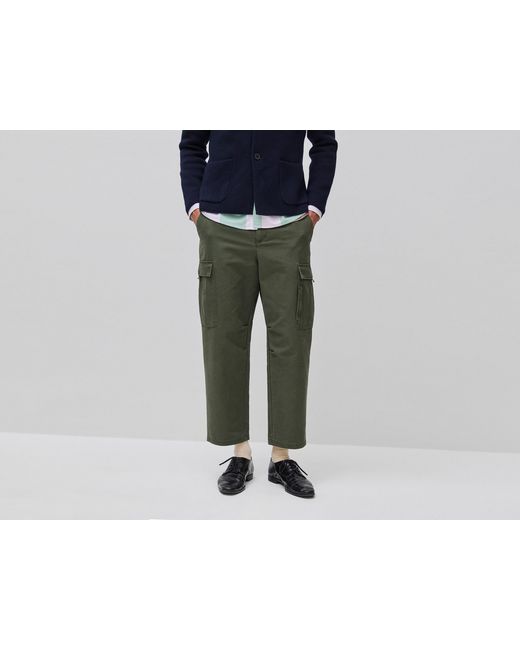 Benetton Black Benetton, Faded Cotton Cargo Trousers for men