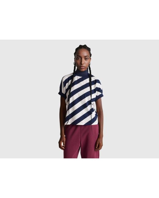 Benetton Black Benetton, Regimental Striped T-Shirt