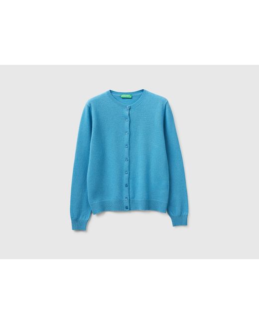 Benetton Blue Benetton, Powder Crew Neck Cardigan