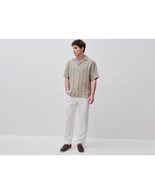 Benetton Black Benetton, 100% Linen Short-Sleeved Shirt for men