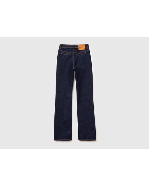 Benetton Blue Benetton, Flare Jeans With Ribbing