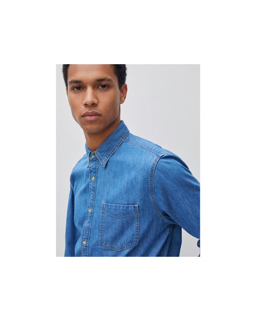 Benetton Blue Benetton, Denim Shirt for men