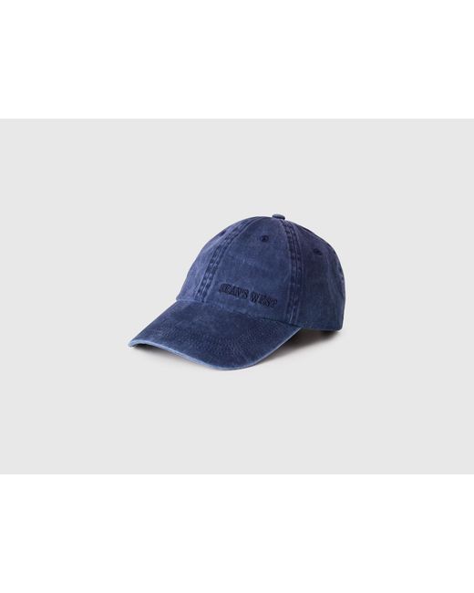 Benetton Blue Benetton, Faded Cotton Baseball Hat