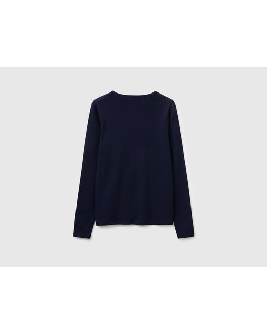 Benetton Blue Benetton, Slim Fit Long Sleeve T-Shirt