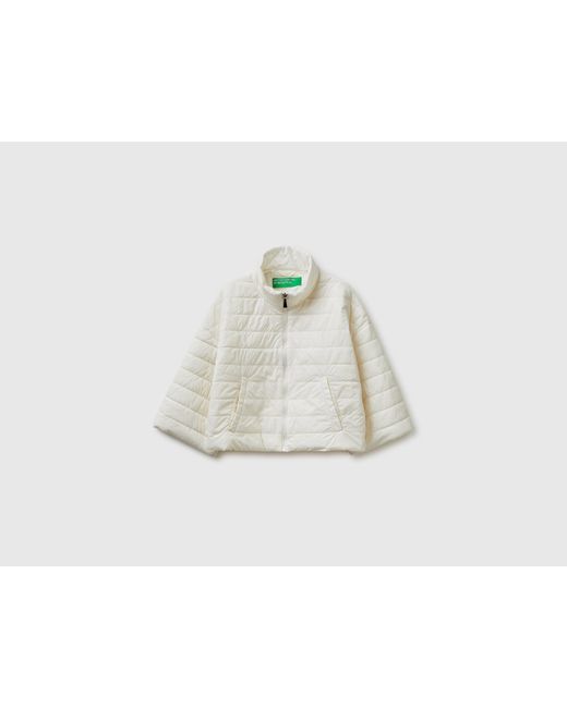 Benetton Black Benetton, Lightweight Padded Jacket With 3/4 Sleeves