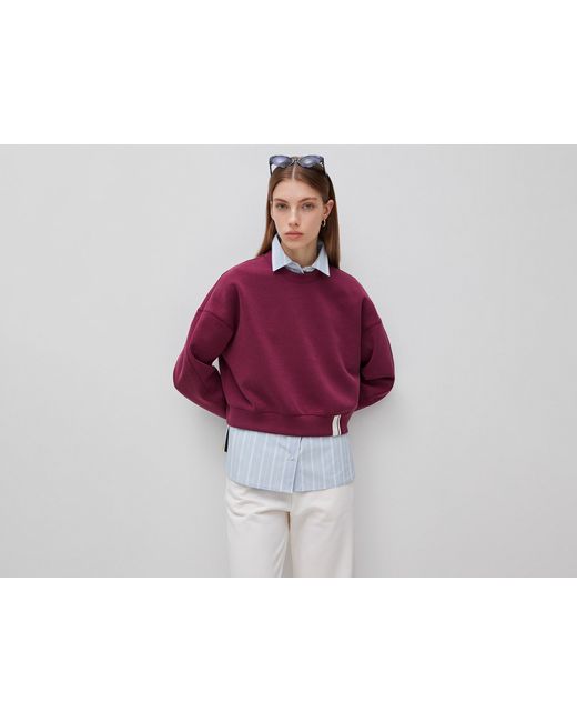 Benetton Purple Benetton, Boxy Fit Sweatshirt With Crest On The Back