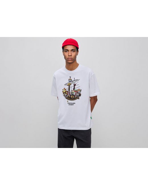 Benetton Black Benetton, One Piece Print T-Shirt for men