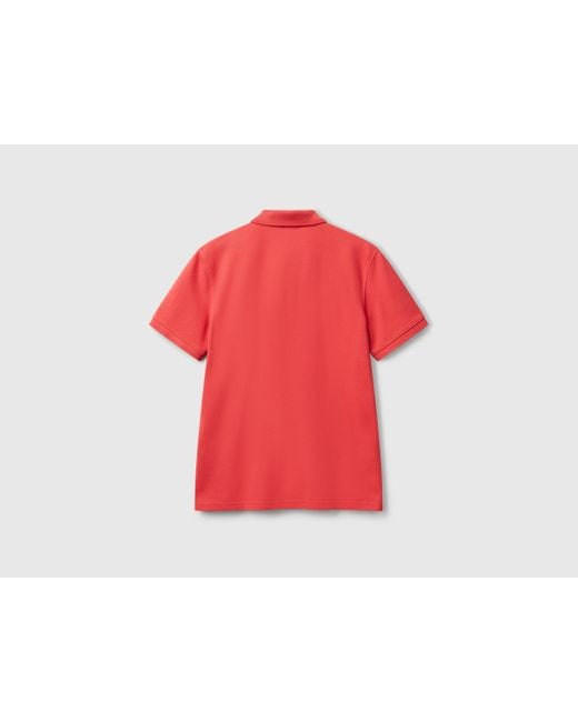 Benetton, Polo Regular Fit Snoopy Peanuts, Rosso Mattone, Uomo di Benetton in Red da Uomo